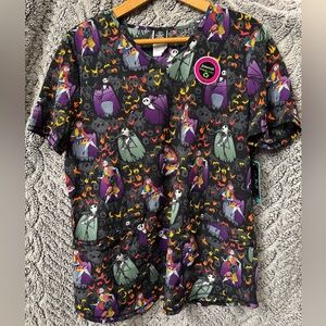 Disney The Nightmare Before Christmas Scrub Top size Medium New with tags